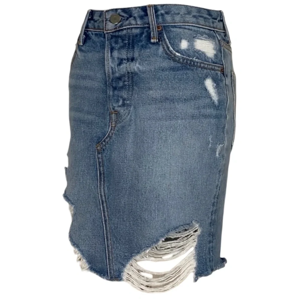 Revolve Grlfrnd Rhoda High Low Mini Skirt in Lava Bed Size 24